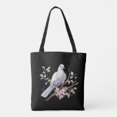 Peace Dove & Heartt Tote Bag Tasche (Rückseite)
