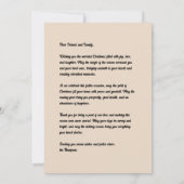 PEACE Dove Holiday Card Karte (Rückseite)