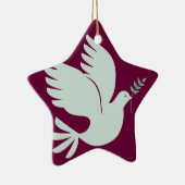 Peace Dove Holiday Ornament - Personalisiert (Rechts)