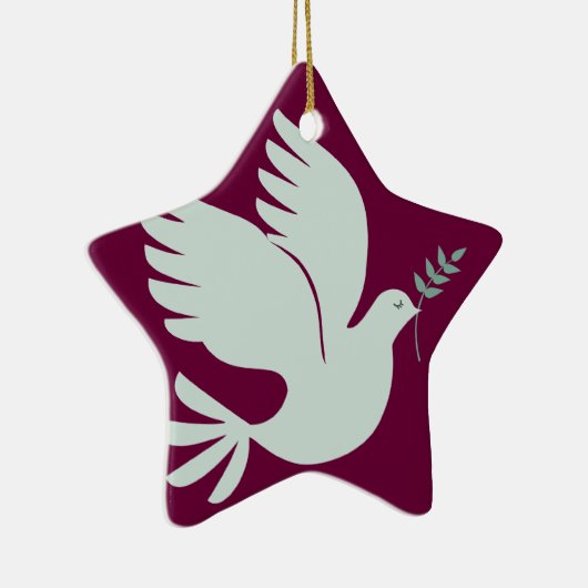 Peace Dove Holiday Ornament - Personalisiert (Rechts)