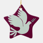Peace Dove Holiday Ornament - Personalisiert (Vorne)