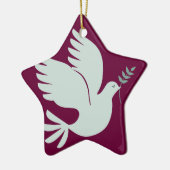 Peace Dove Holiday Ornament - Personalisiert (Links)