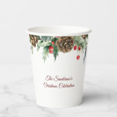 Peace Dove Holly Christian Christmas Pappbecher (Rückseite)