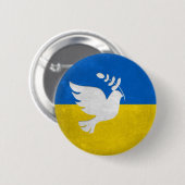 Peace Dove. Ich stehe mit der Ukraine !!! Button (Vorne & Hinten)
