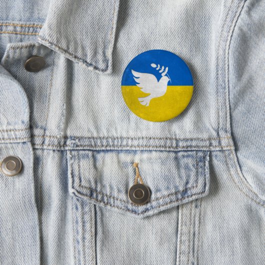 Peace Dove. Ich stehe mit der Ukraine !!! Button (Beispiel)