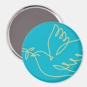 Peace Dove Icon Magnet (Vorderseite/Rückseite)