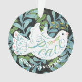 Peace Dove Illustriert Weihnachten Ornament (Vorderseite)