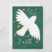 Peace Dove Illustrierte Weihnachtskarte (Vorderseite)