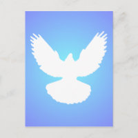 Peace Dove in Flight White Blue Sky einfach elegan