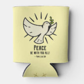 Peace Dove kann sich kühlen - "Friede sei mit euch Dosenkühler (Vorderseite)