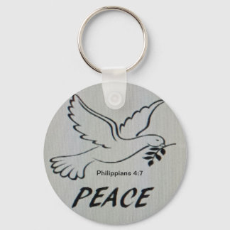 Peace Dove Key Chain with scripture Schlüsselanhänger