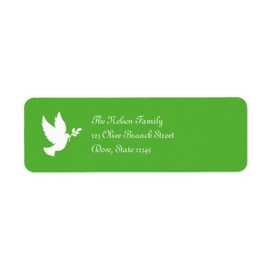 Peace Dove Label (Vorne)