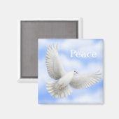 Peace Dove Magnet (Vorderseite/Rückseite)