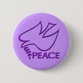 Peace Dove Peace Sign Button (Vorderseite)