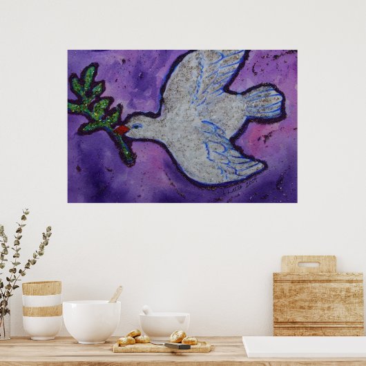 Peace Dove Print Poster (Küche)