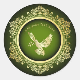 Peace Dove Round Sticker