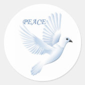 PEACE DOVE RUNDER AUFKLEBER (Vorderseite)