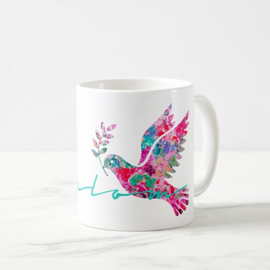 Peace Dove (Shalom) Kaffee Tasse (VorderseiteRechts)