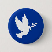 Peace Dove Silhouette Button (Vorderseite)