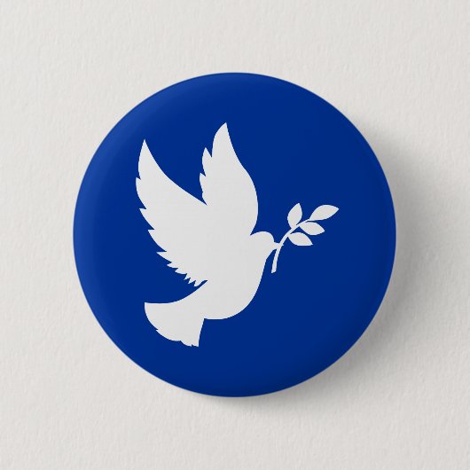 Peace Dove Silhouette Button (Vorderseite)
