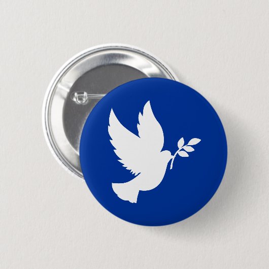 Peace Dove Silhouette Button (Vorne & Hinten)