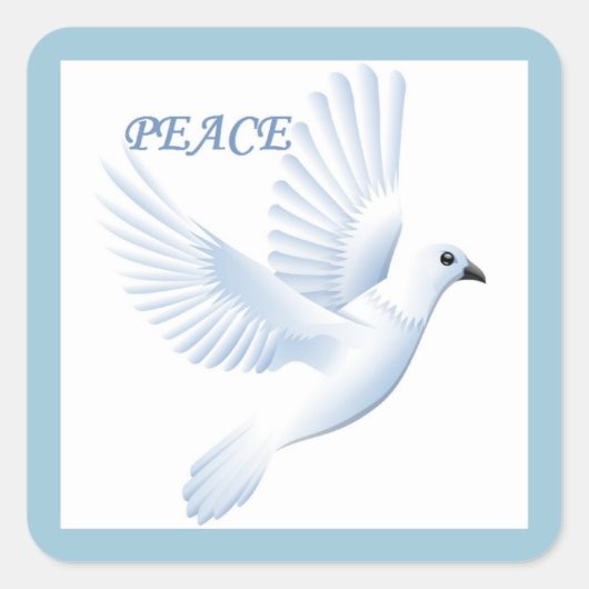 PEACE DOVE SQUARE STICKER (Vorderseite)