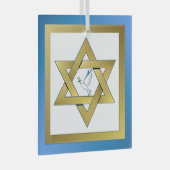 Peace Dove Star von David Ornament Aus Glas (Vorderseite Rechts)