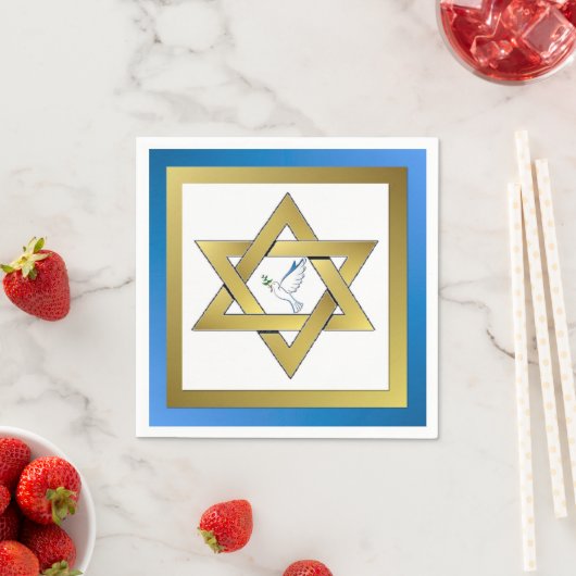 Peace Dove Star von David Paper Napkin Serviette (Beispiel)