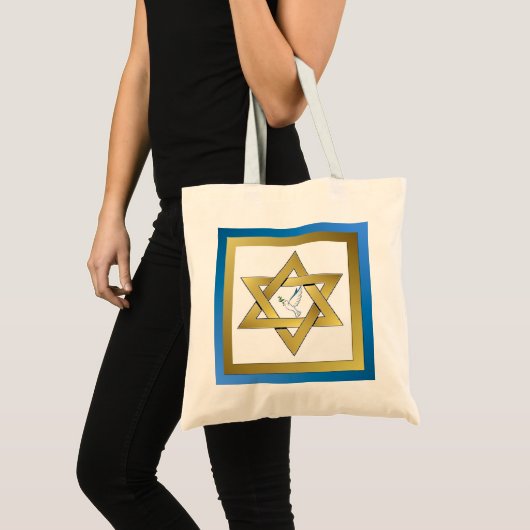 Peace Dove Star von David Tote Bag Tragetasche (Vorderseite (Produkt))
