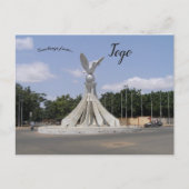 Peace Dove Statue in Lomé Togo Postkarte (Vorderseite)
