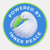 Peace Dove Stickers Powered by Inner Peace (Vorderseite)