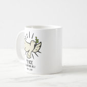 Peace Dove Tasse - "Friede sei mit euch allen!" (Vorderseite Links)