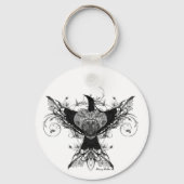 Peace Dove tätowierart Schlüsselanhänger (Vorderseite)