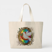 Peace Dove Tote Bag Jumbo Stoffbeutel (Rückseite)