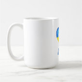 Peace Dove Ukraine Flag Herz Kaffeetasse (Links)