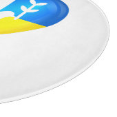 Peace Dove Ukraine Flag Herz Schneidebrett (Ecke)