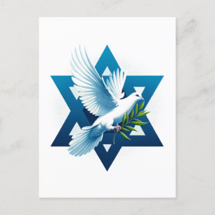Peace Dove und Blue Star von David Postkarte
