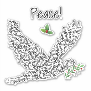 Peace Dove und Holly Sticker