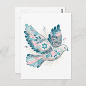 Peace Dove und Star von David Boho Postkarte (Vorne/Hinten)
