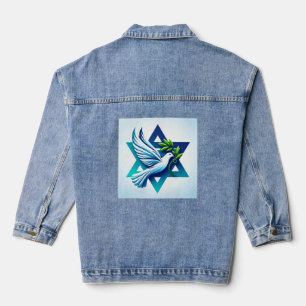 Peace Dove und Star von David Jeansjacke