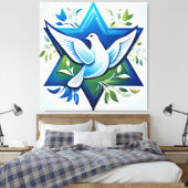 Peace Dove und Star von David Leinwanddruck (Insitu (Schlafzimmer))