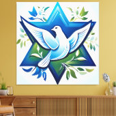 Peace Dove und Star von David Leinwanddruck (Insitu (Wohnzimmer))