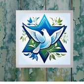 Peace Dove und Star von David Poster