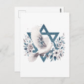 Peace Dove und Star von David Postkarte (Vorne/Hinten)