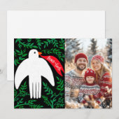 Peace Dove Weihnachtsfeiertag CUSTOM FOTOkarte Feiertagskarte (Vorne/Hinten)