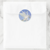 Peace Dove Weihnachtskleber Runder Aufkleber (Tasche)