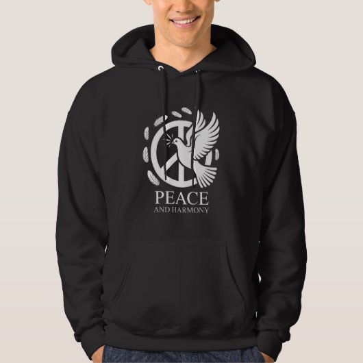 Peace Dove with Olive Branch in PeaceSymbolT-Shirt Hoodie (Vorderseite)