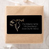 Peace Dove with Olive Branch Twig Black Imitats Go (Insitu)