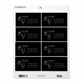 Peace Dove with Olive Branch Twig Black Imitats Go (Vorne)