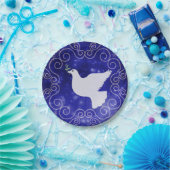 Peace Dove with Olive Leaf Weihnachten Pappteller (Party)